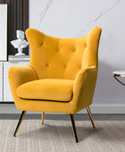Sillón Isabelle de Terciopelo con Respaldo Alado