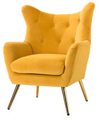 Sillón Isabelle de Terciopelo con Respaldo Alado