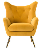 Sillón Isabelle de Terciopelo con Respaldo Alado