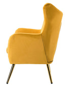 Sillón Isabelle de Terciopelo con Respaldo Alado
