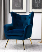 Sillón Isabelle de Terciopelo con Respaldo Alado