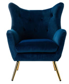 Sillón Isabelle de Terciopelo con Respaldo Alado