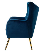 Sillón Isabelle de Terciopelo con Respaldo Alado
