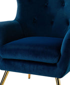 Sillón Isabelle de Terciopelo con Respaldo Alado