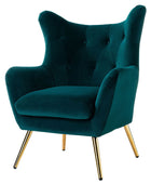 Sillón Isabelle de Terciopelo con Respaldo Alado