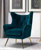 Sillón Isabelle de Terciopelo con Respaldo Alado