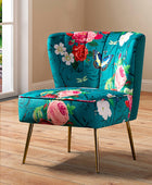 Coraline Sillón de Tejidos Florales para Sala de Estar