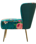 Coraline Sillón de Tejidos Florales para Sala de Estar