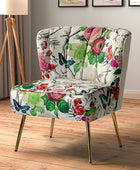 Coraline Sillón de Tejidos Florales para Sala de Estar