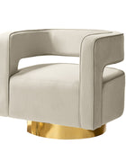 Agata Sillón de Acento Giratorio de Terciopelo