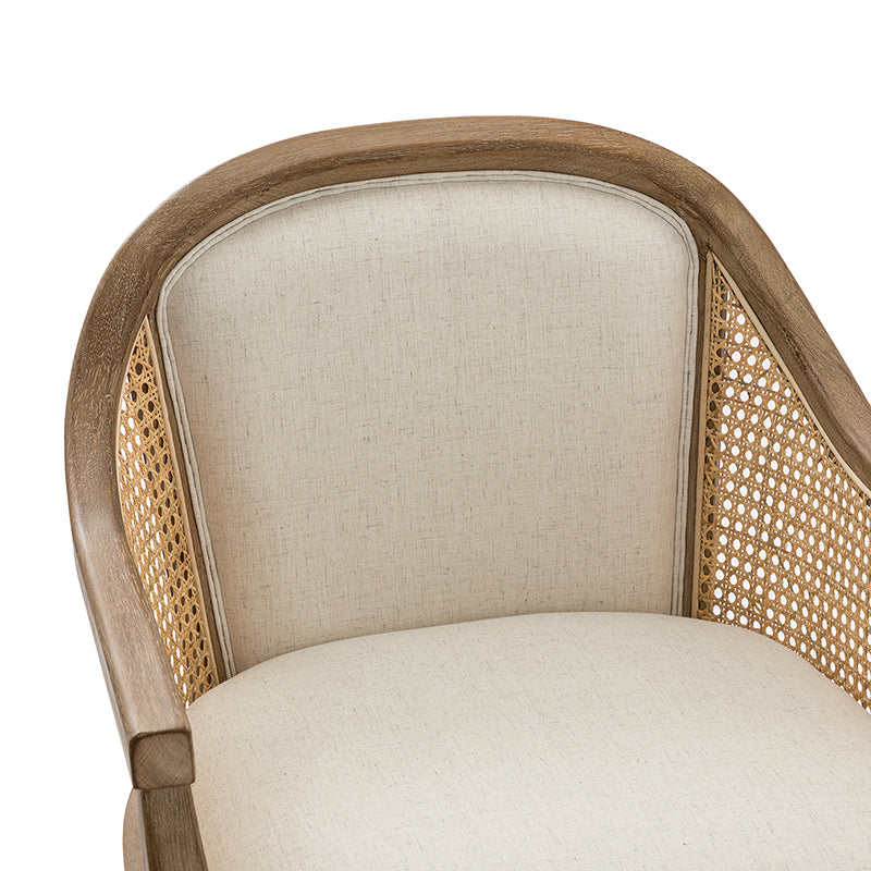 Silla de tareas de Audrey con Rattan Arms